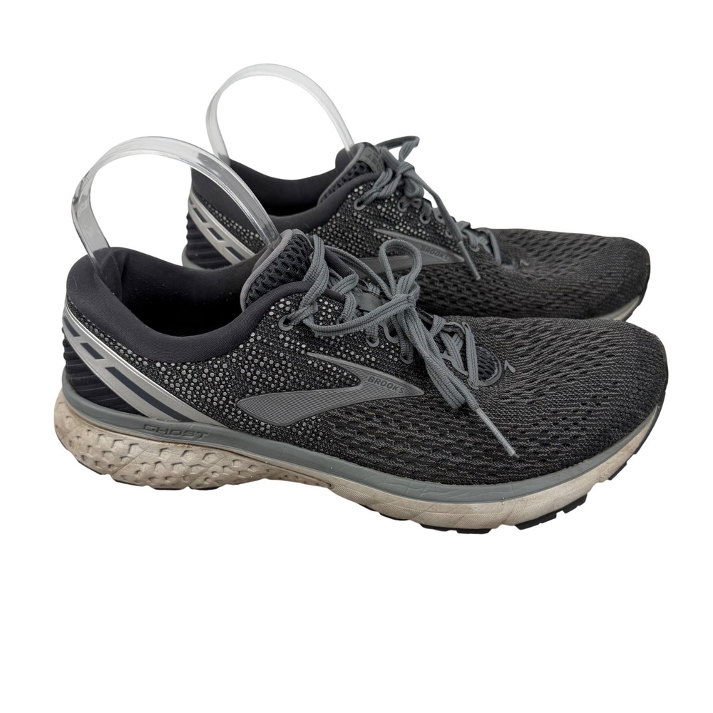 Brooks Ghost 11 Mens Running Shoes Grey Black 1102881D003 Size‎ 10 Medium D